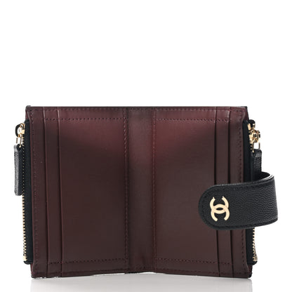Chanel Caviar Quilted Compact Zipped Pocket Wallet Black 5 of 8