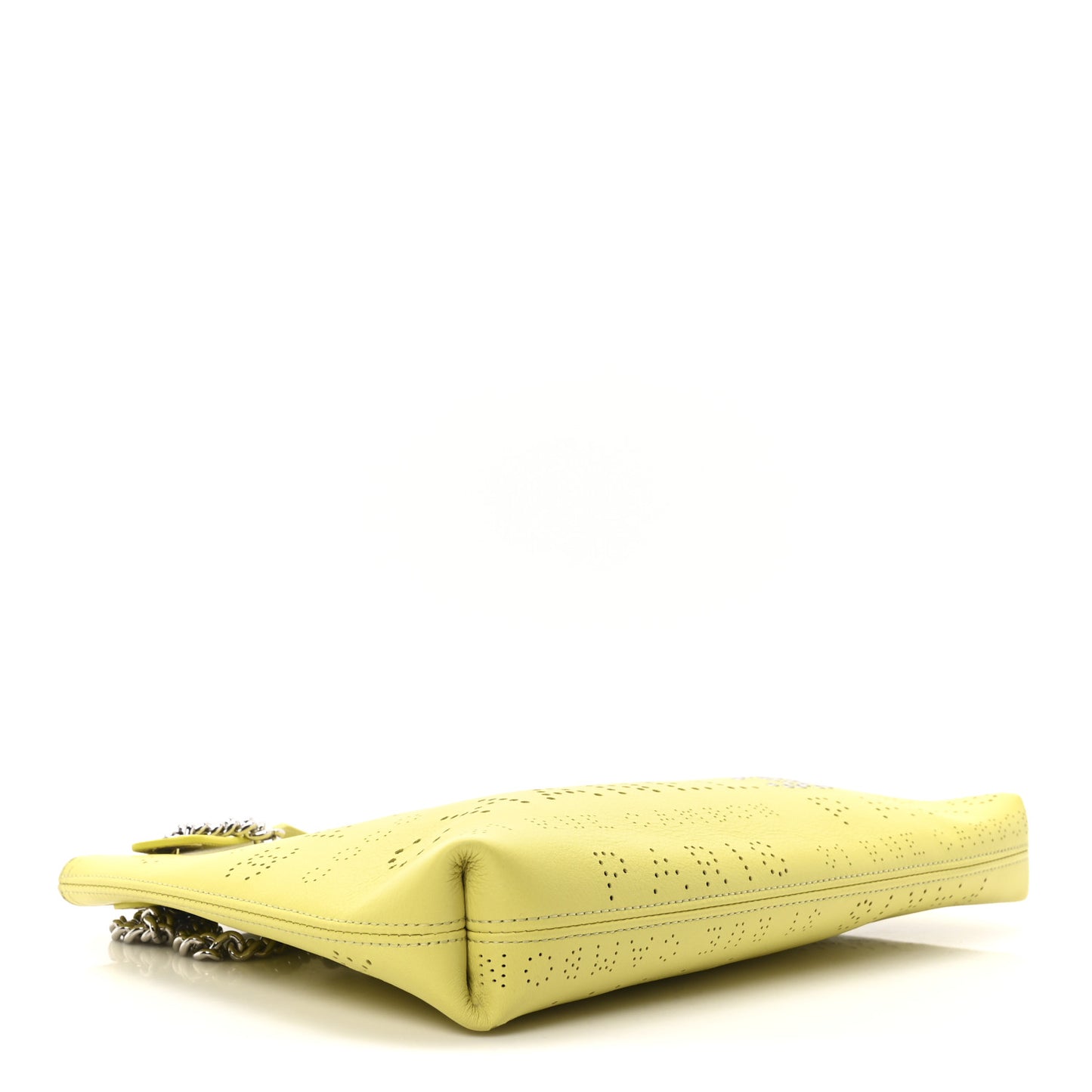 Calfskin Eyelets Clutch Yellow