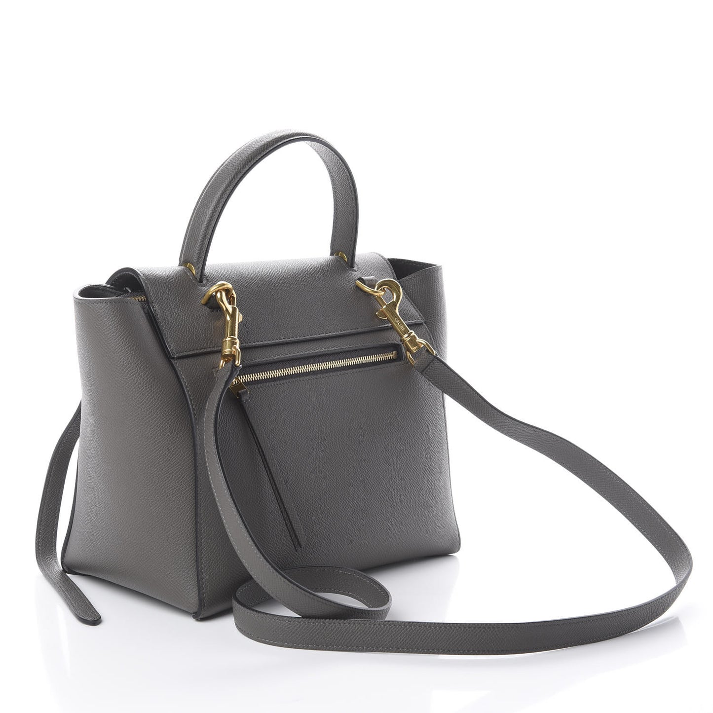 Grained Calfskin Micro Belt Bag Grey