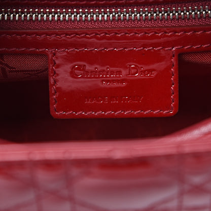 Christian Dior Patent Cannage Medium Lady Dior Red 6 of 10