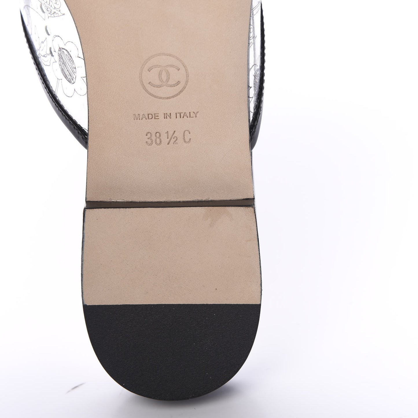 PVC Fantasy Patent CC Mules 38.5 Black
