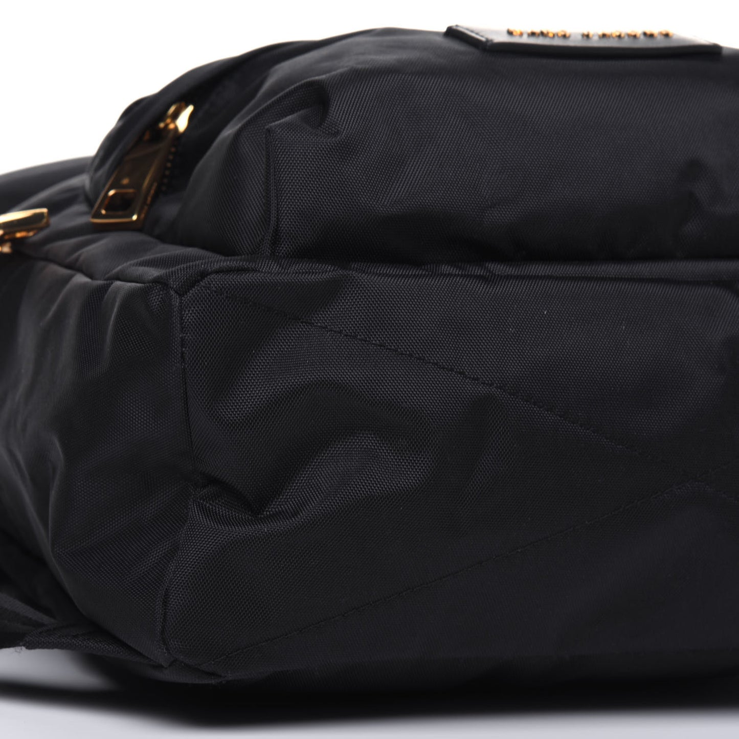 Nylon Varsity Backpack Black
