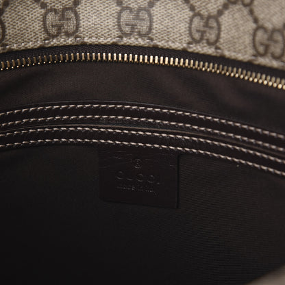 Gucci GG Supreme Monogram Medium Flat Messenger Bag Dark Brown 6 of 9