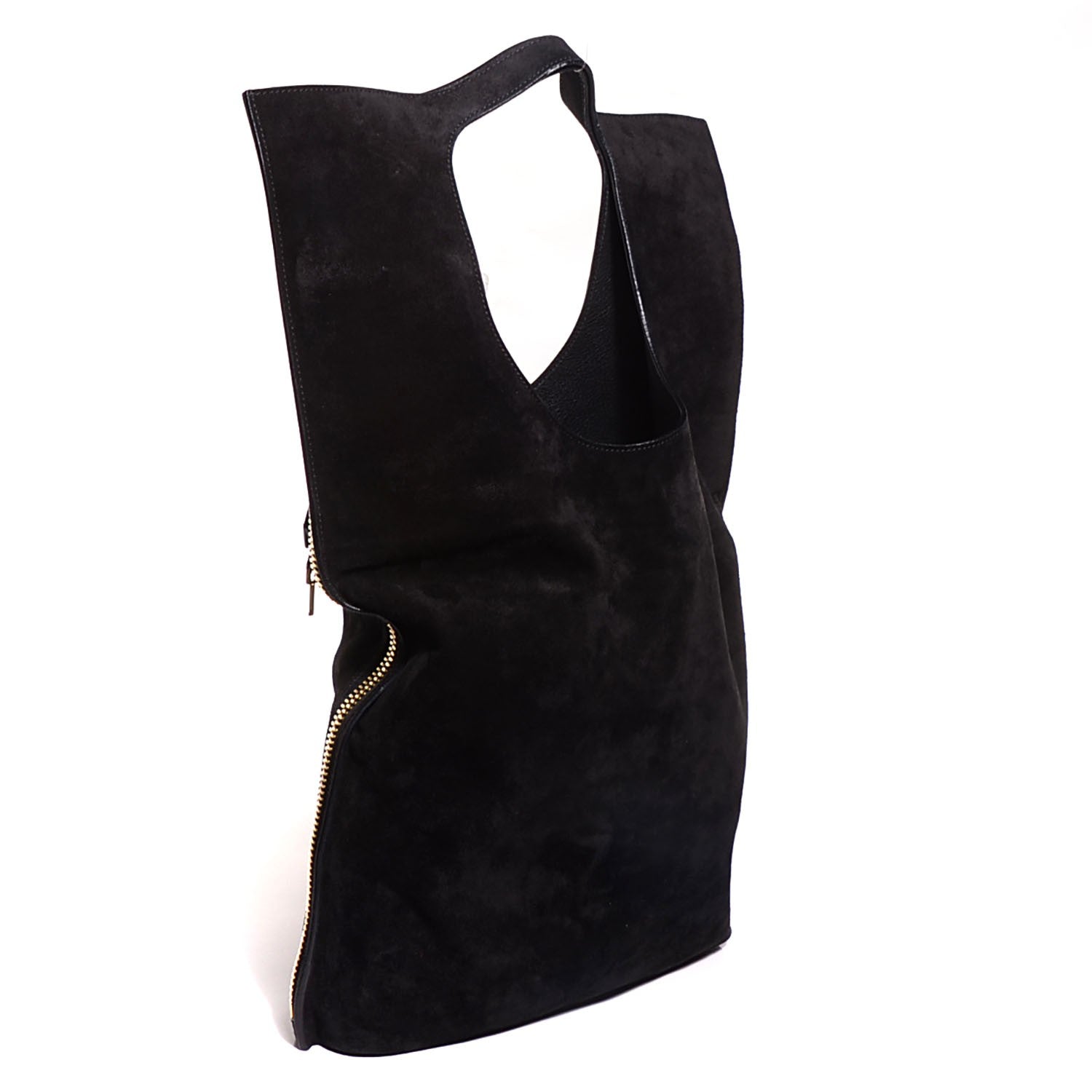 Tom Ford Suede Large Alix Padlock And Zip Shoulder Bag Black 10 of 14