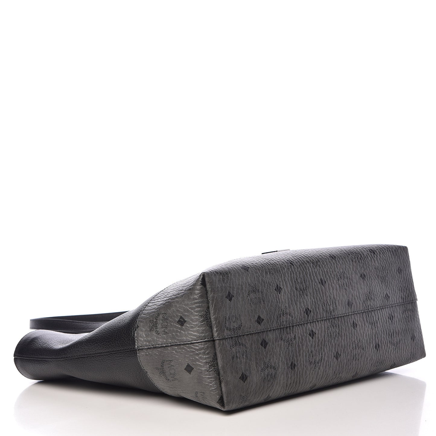 Calfskin Visetos Anya Shopper Tote Black