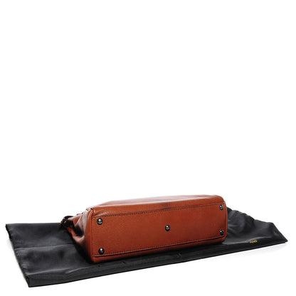 Fendi Goatskin Zucca Medium Peekaboo Iconic Satchel Cuoio Tobacco Moro 4 of 9