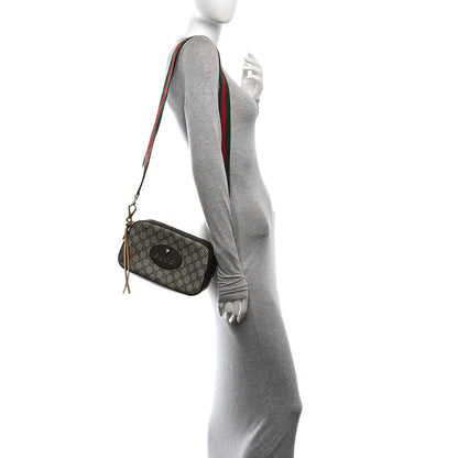 Gucci GG Supreme Monogram Web Neo Vintage Shoulder Bag Beige New Acero Crop 2 of 10