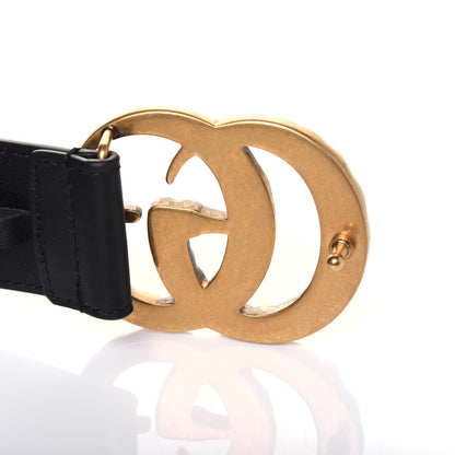Gucci Moon Calfskin Pearl Double G 40mm Belt 95 38 Black Cream 4 of 8