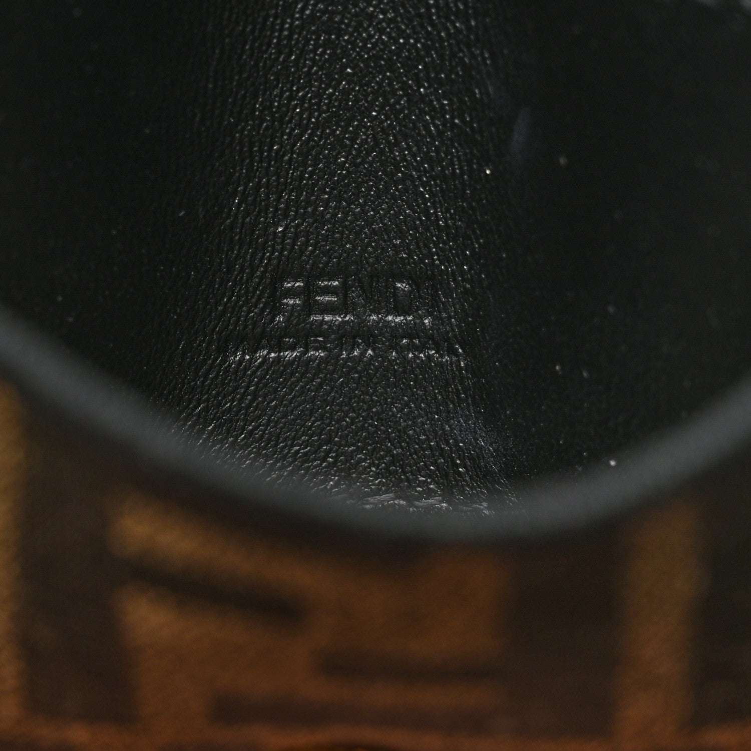 Fendi Fabric Jacquard FF 1974 Nano Baguette Charm Tobacco Moro Black 6 of 8