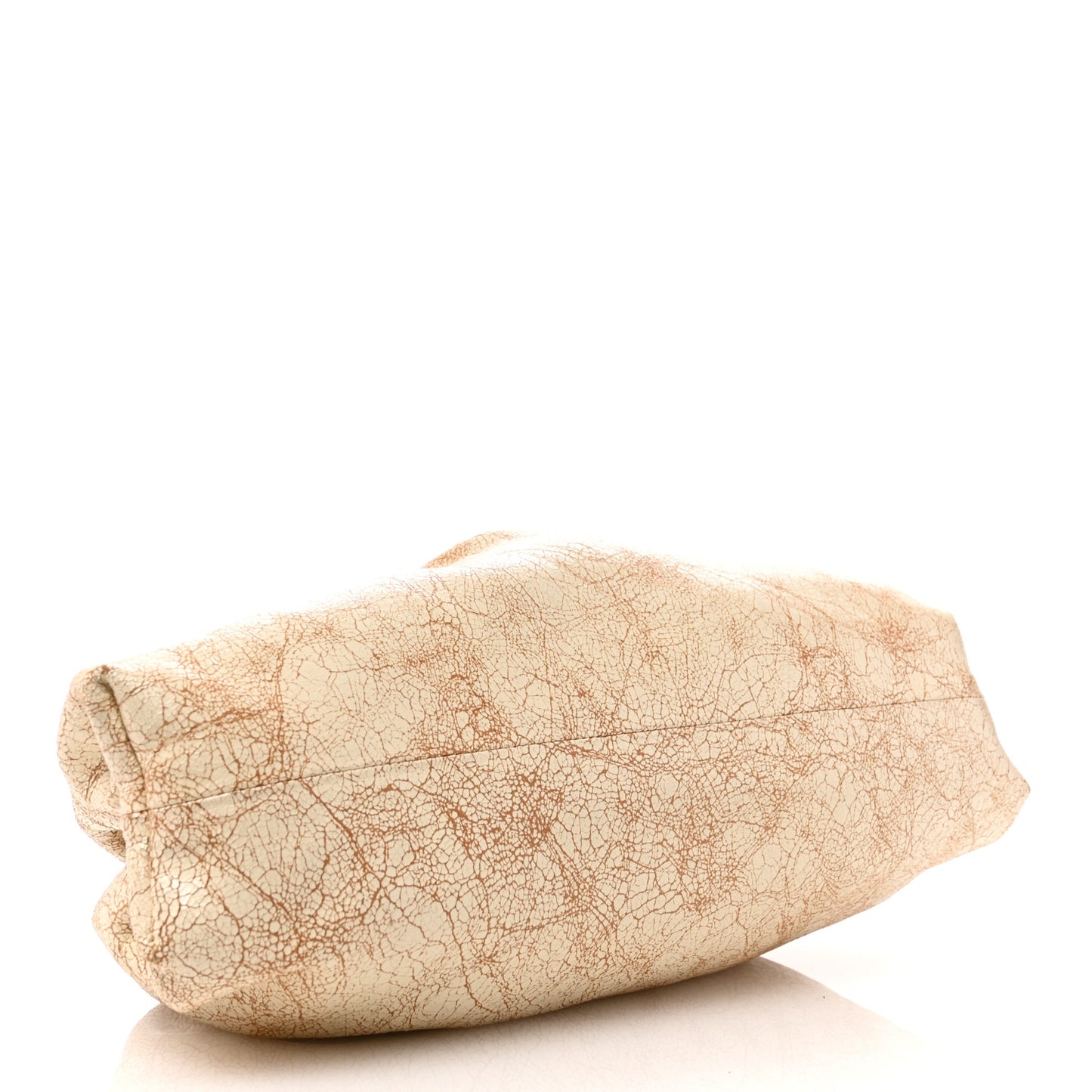 Crackled Calfskin The Pouch Oversized Clutch Zabaione