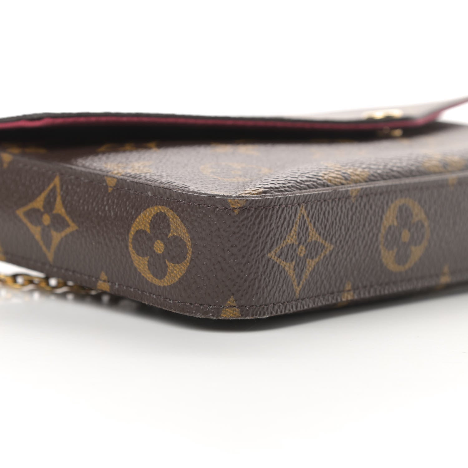 Louis Vuitton Monogram Pochette Felicie Chain Wallet Fuchsia 12 of 16
