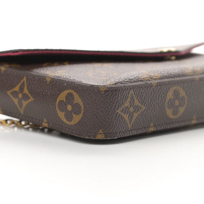 Louis Vuitton Monogram Pochette Felicie Chain Wallet Fuchsia 12 of 16
