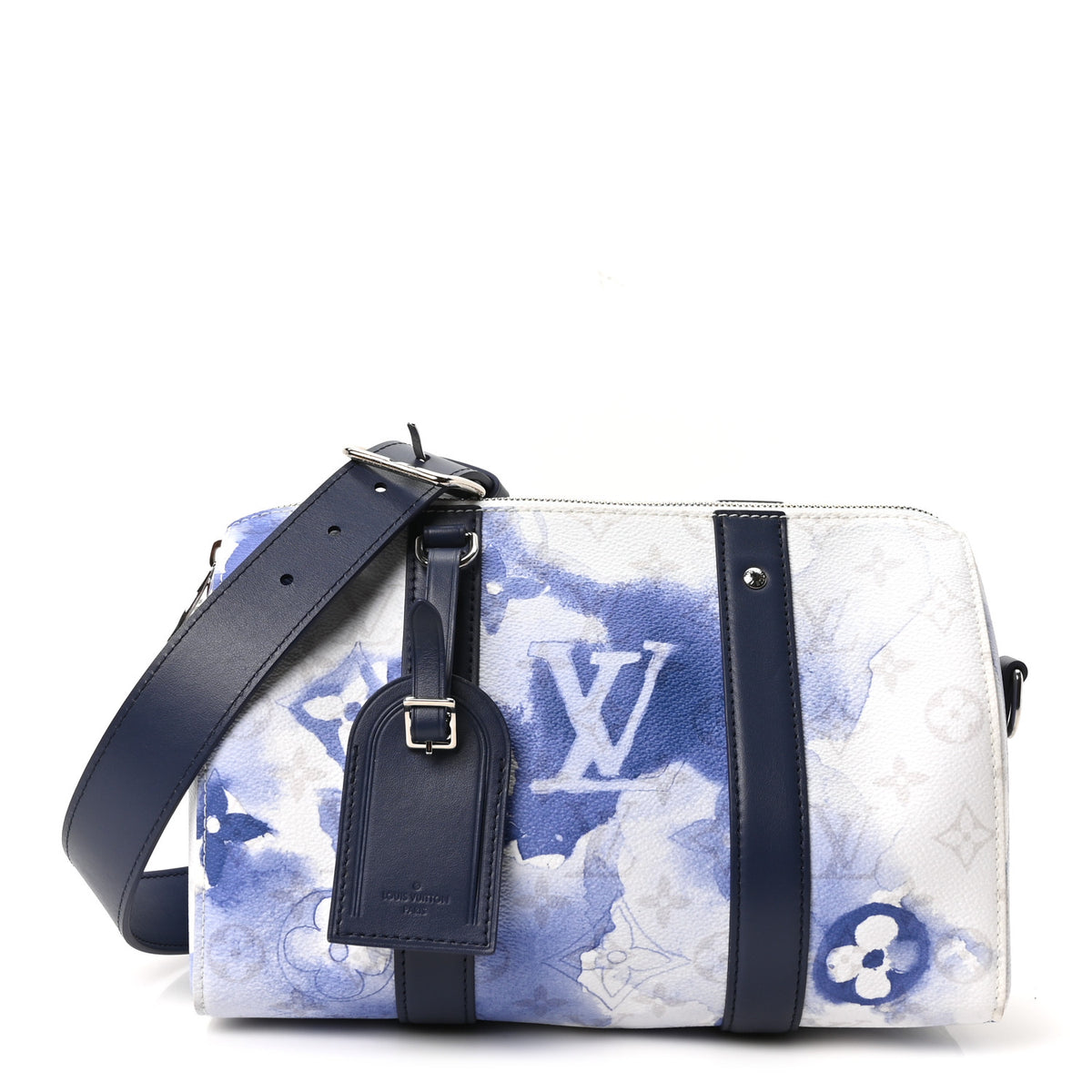Louis Vuitton Monogram Watercolor City Keepall Blue 1 of 10