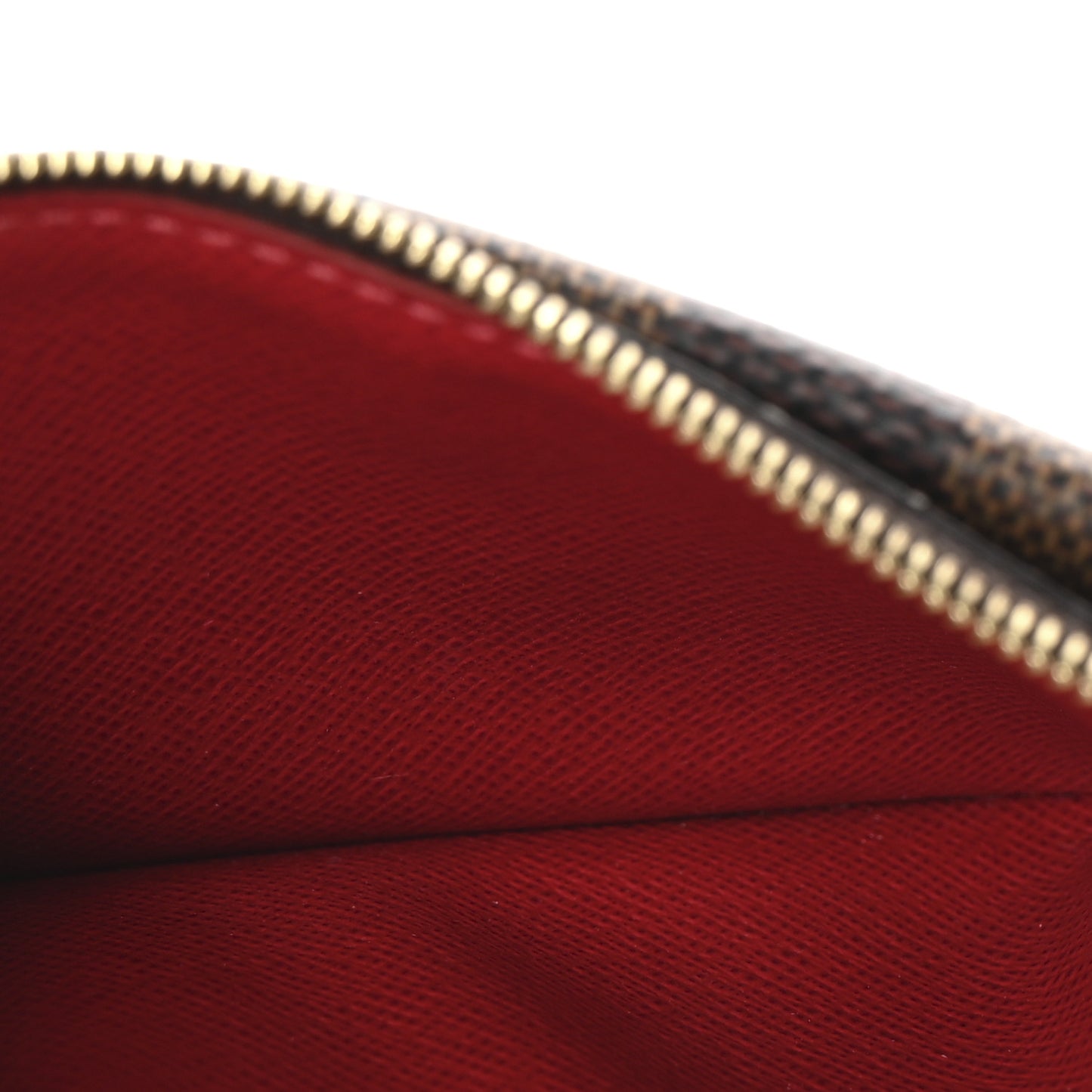 Damier Ebene Recto Verso Card Holder Red