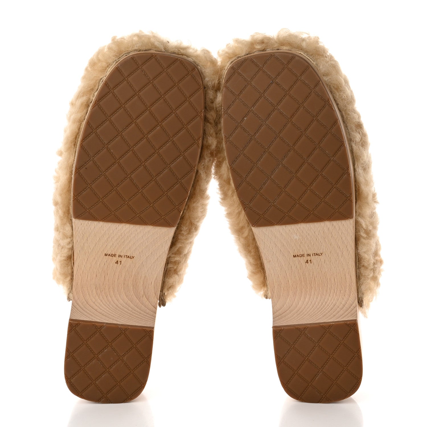 Chanel Shearling Lambskin Clogs 41 Beige 6 of 11