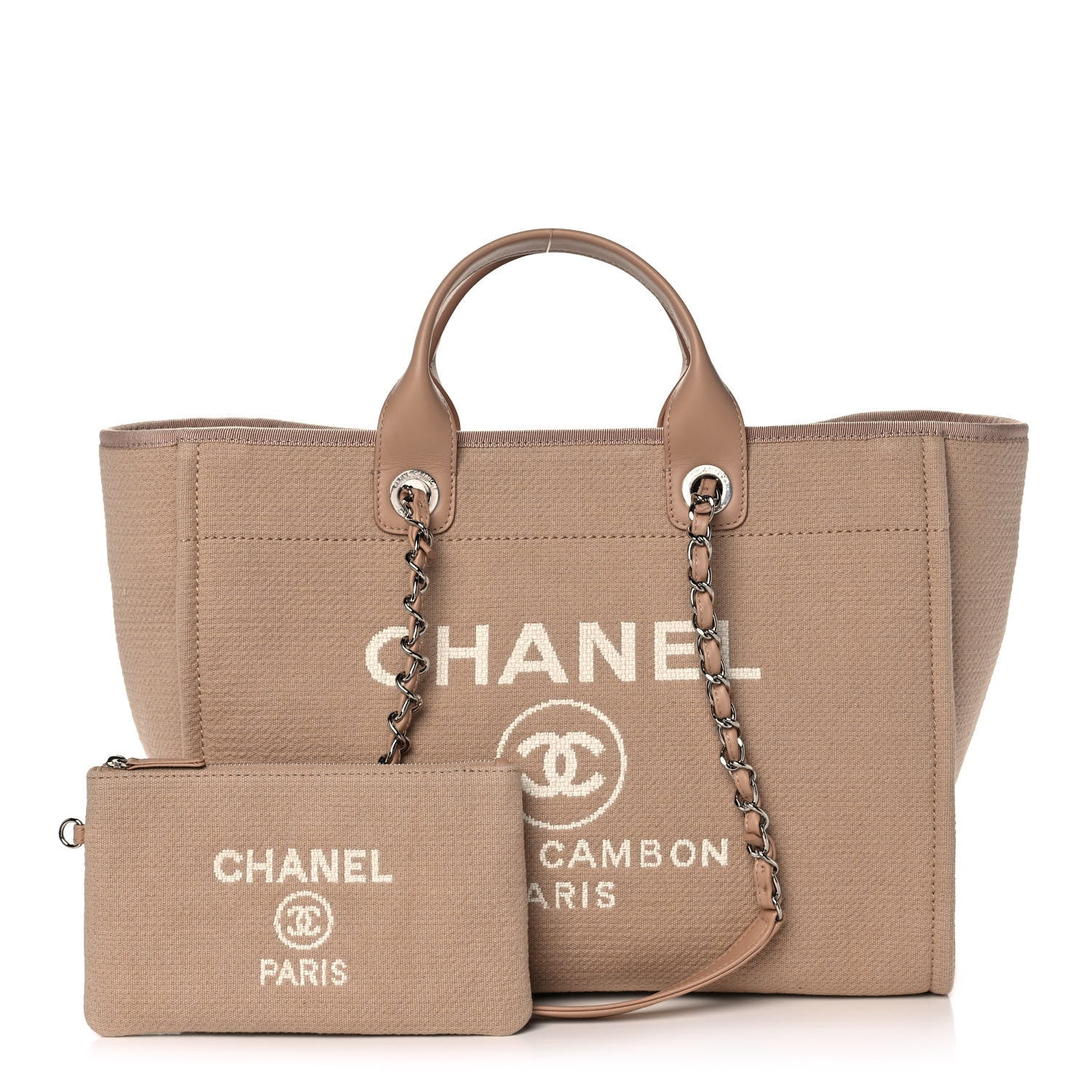 Chanel Mixed Fibers Medium Deauville Tote Beige 1 of 12