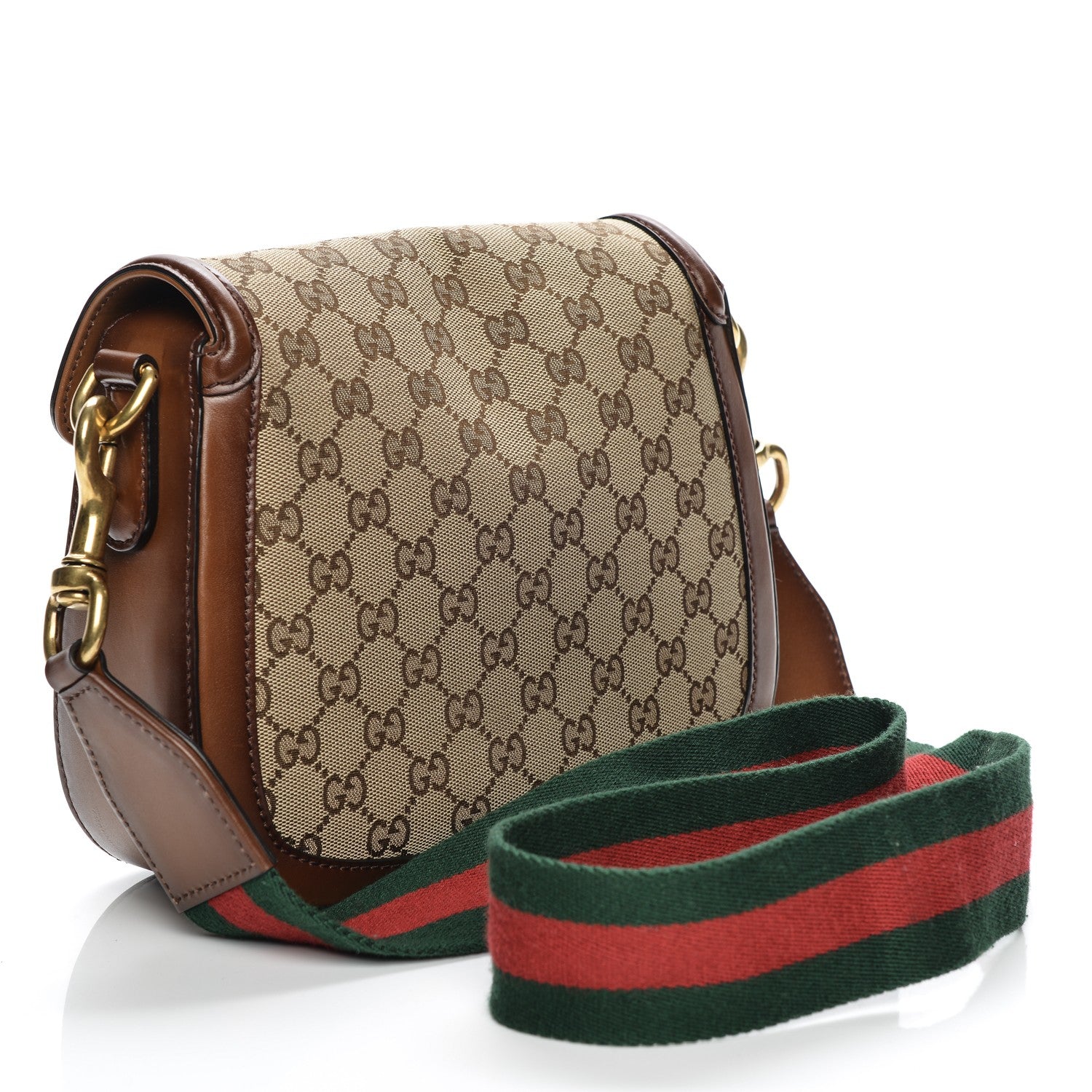Gucci Monogram Medium Lady Web Shoulder Bag Beige Cuir 3 of 7