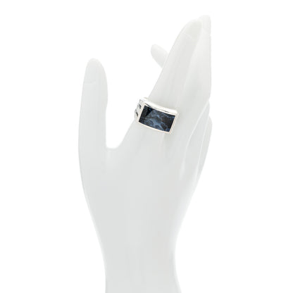 David Yurman Sterling Silver Pietersite Beveled Signet Ring 60 9 2 of 5