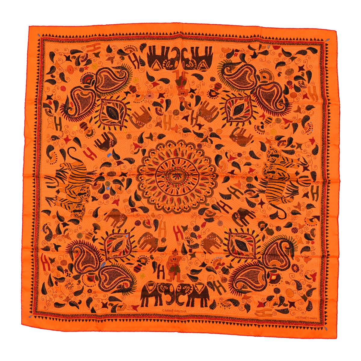 Silk Carre Kantha Scarf 90
