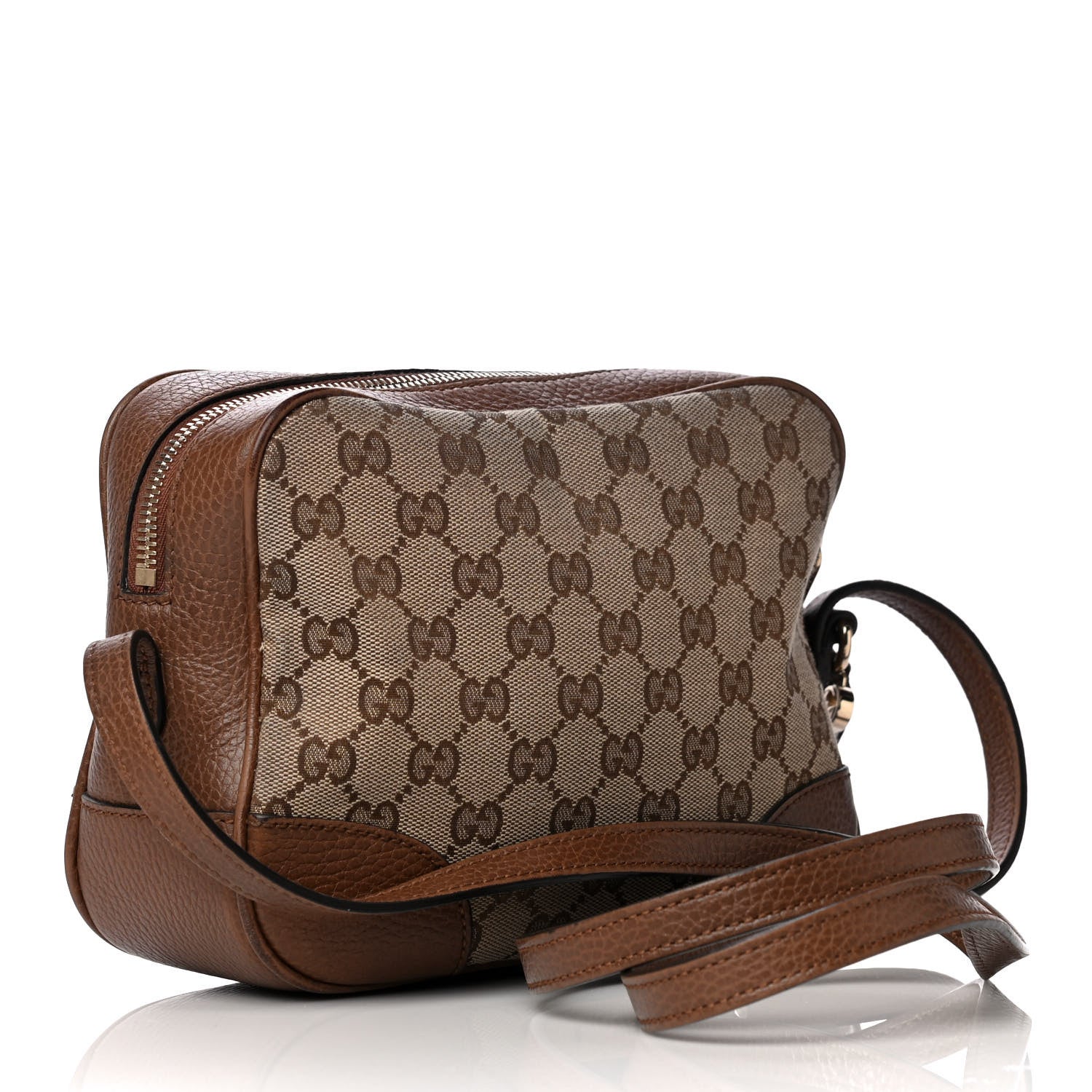 Gucci Monogram Mini Bree Messenger Bag Beige Tabacco 3 of 14