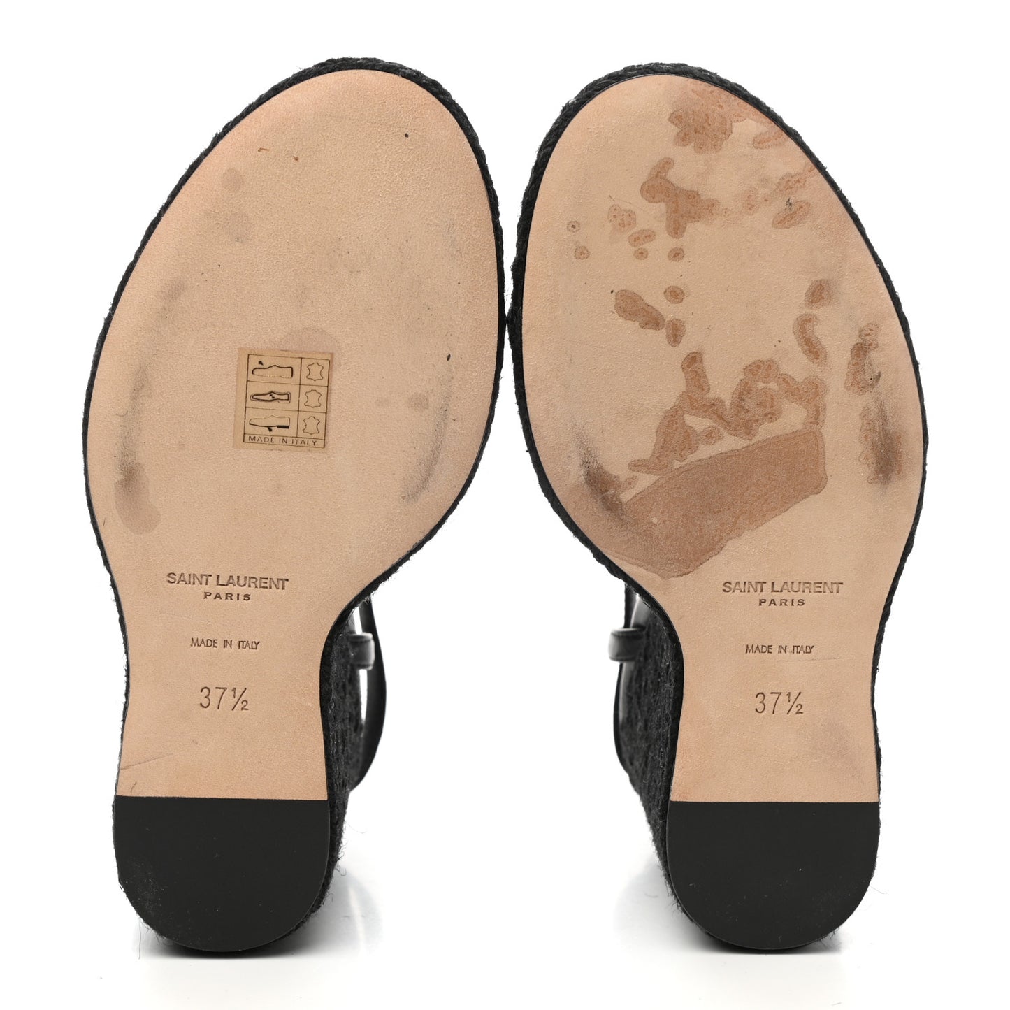 Calfskin Cassandra Espadrille 105 Wedges 37.5 Black