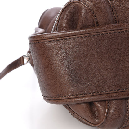 Chanel Calfskin Stitched Outdoor Ligne Bowler Brown 12 of 14