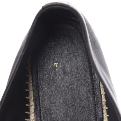Saint Laurent Lambskin Monogram Espadrilles 41 Black 7 of 8
