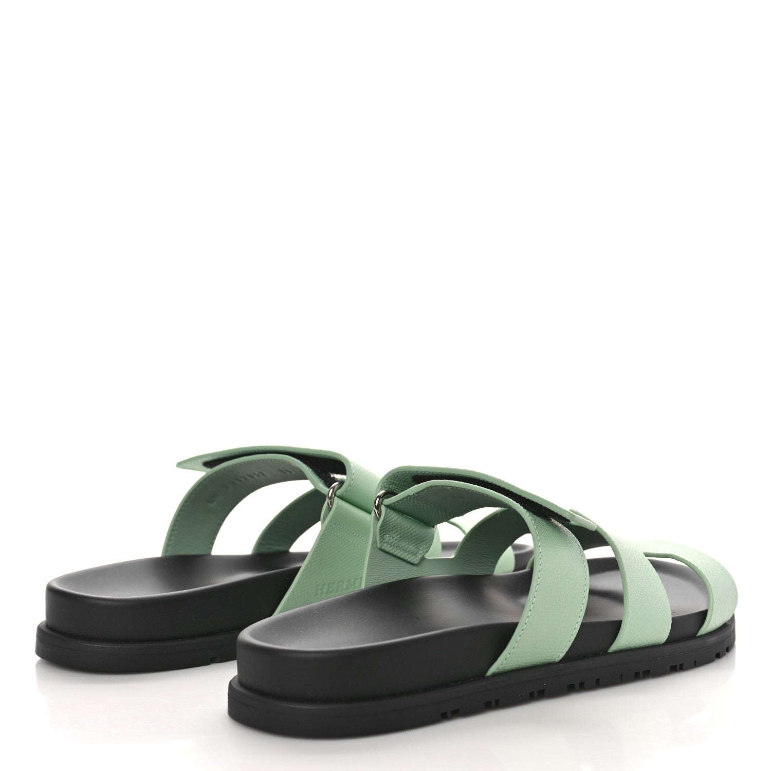 Hermes Epsom Womens Chypre Sandals 39 Vert Jade 3 of 10