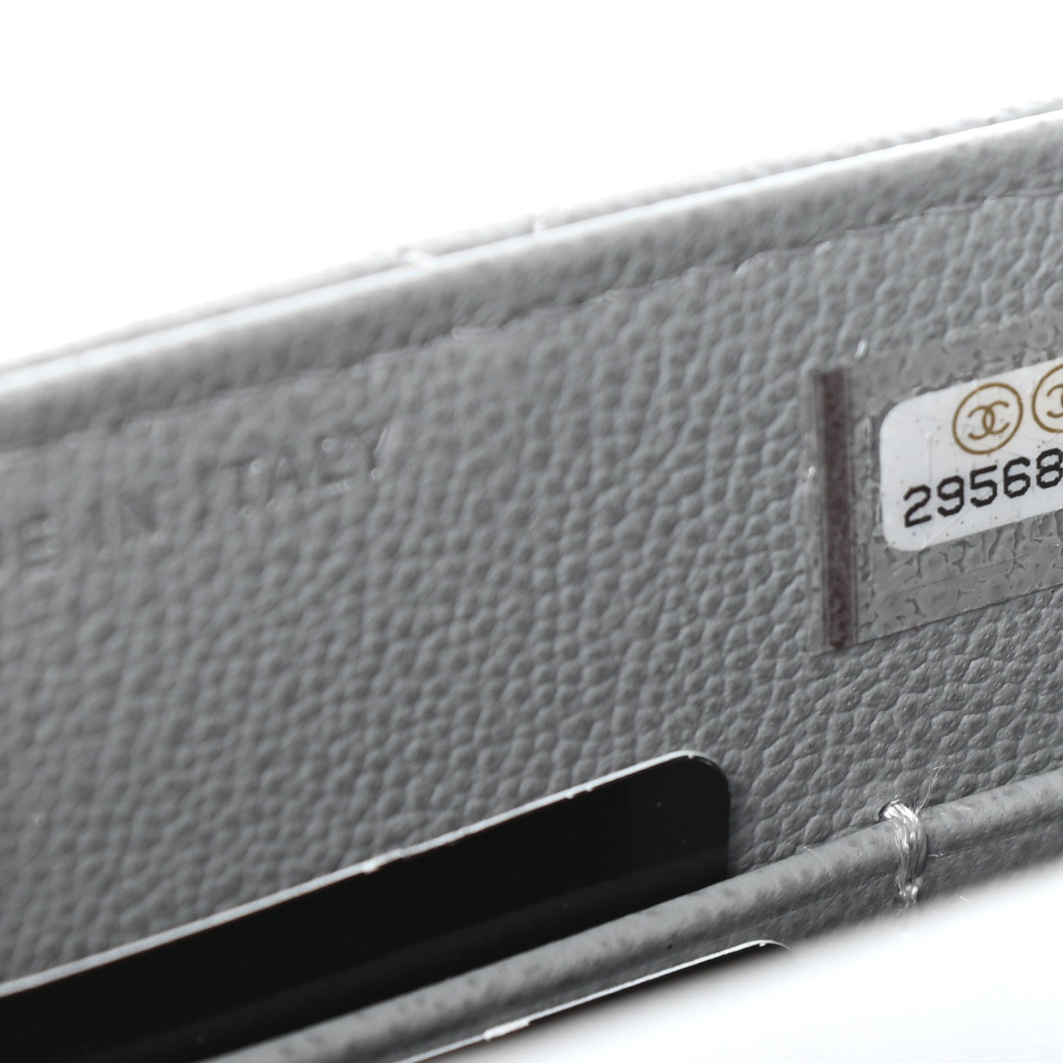 Chanel Grained Calfskin Quilted CC Box Clutch With Chain Grey 8 of 10