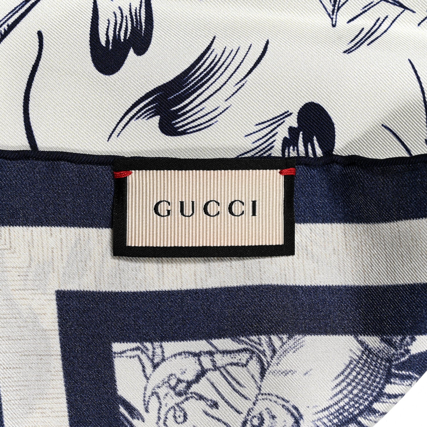 Gucci X DISNEY Cotton Donald Duck Seastorm Scarf Black 4 of 4