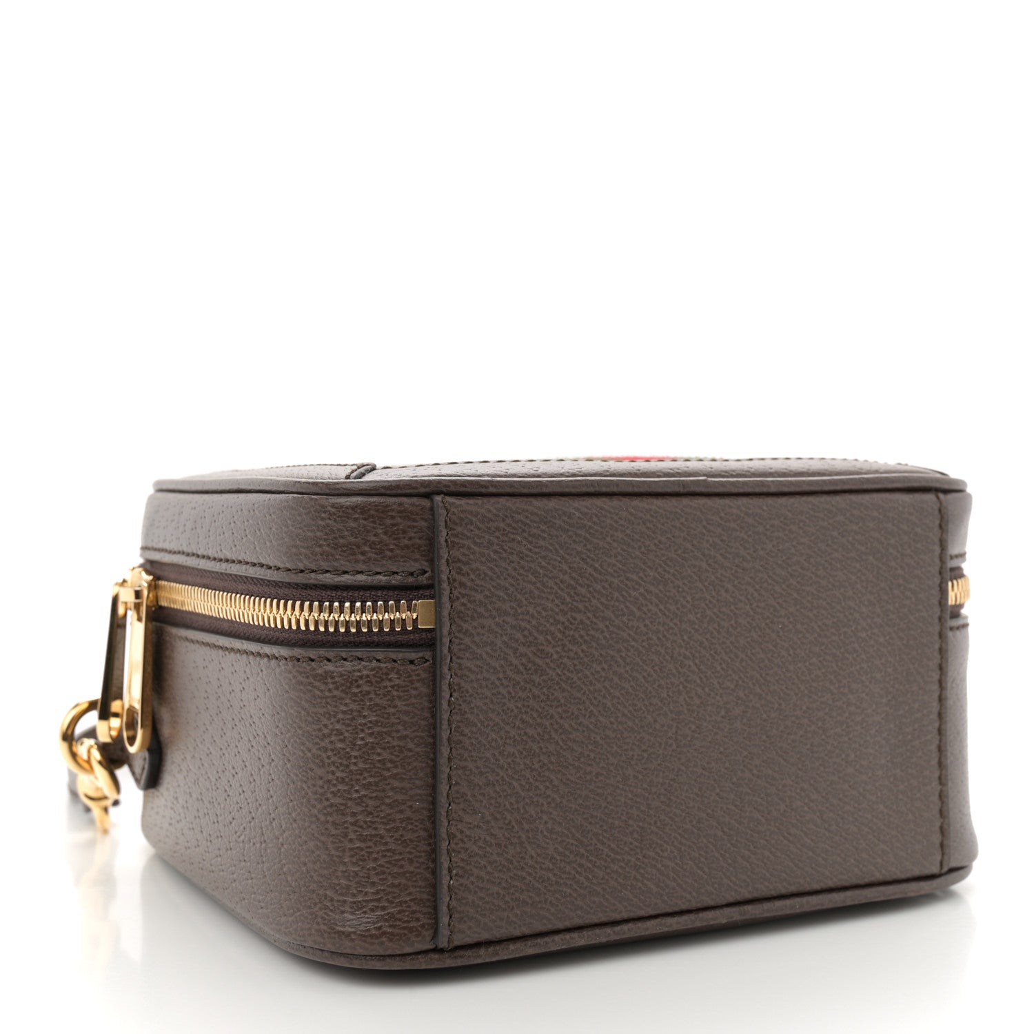 Gucci GG Supreme Monogram Textured Dollar Calfskin Mini Ophidia Top Handle Square Shoulder Bag Beige Ebony New Acero 4 of 10