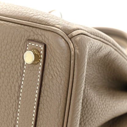 Hermes Taurillon Clemence Birkin 30 Etoupe 13 of 13