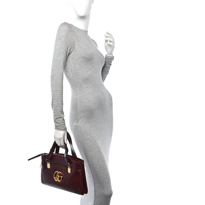 Gucci Vitello Palmellato Lux Large Arli Top Handle Bag Vintage Bordeaux 2 of 10