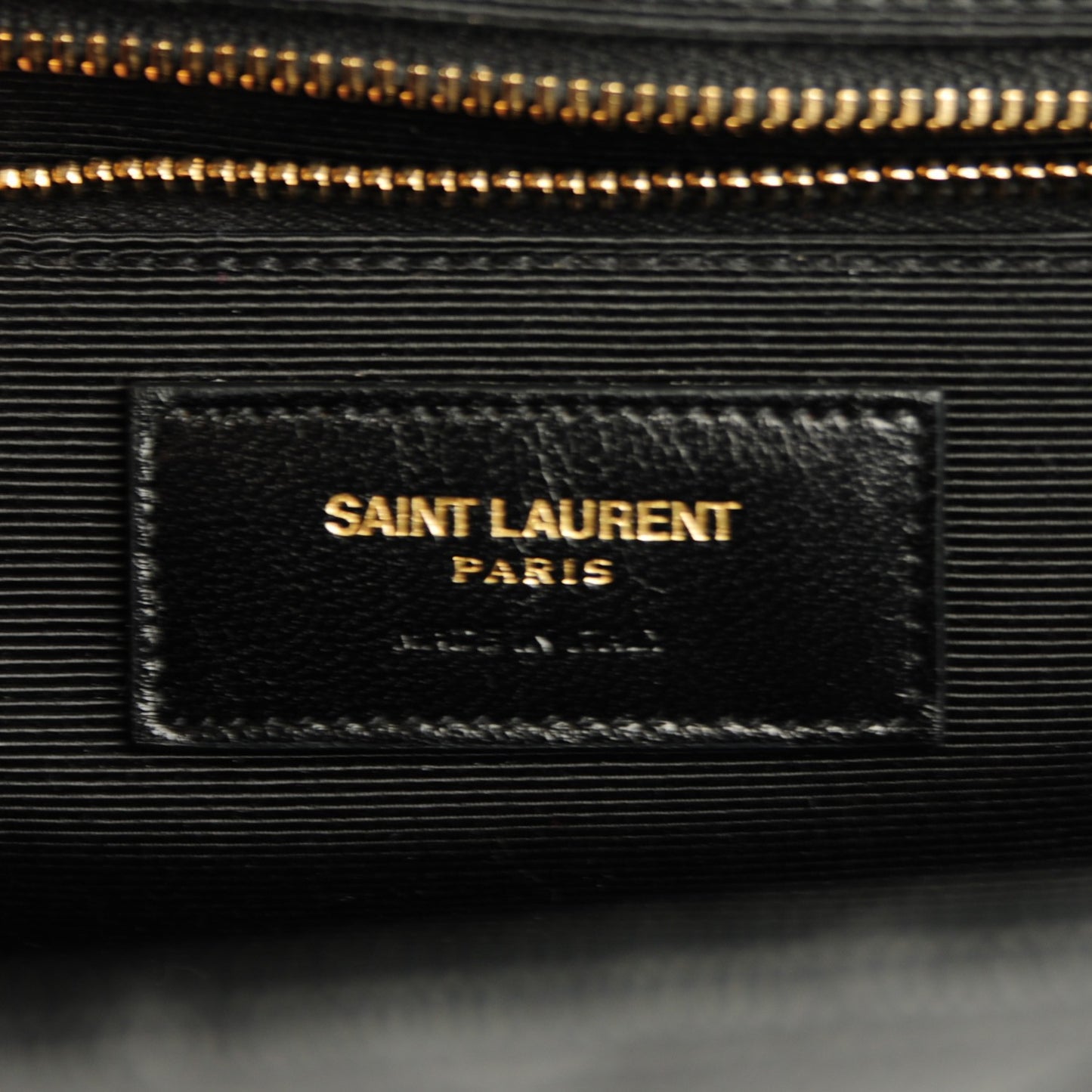 Grain De Poudre Matelasse Chevron Large Monogram Satchel Black