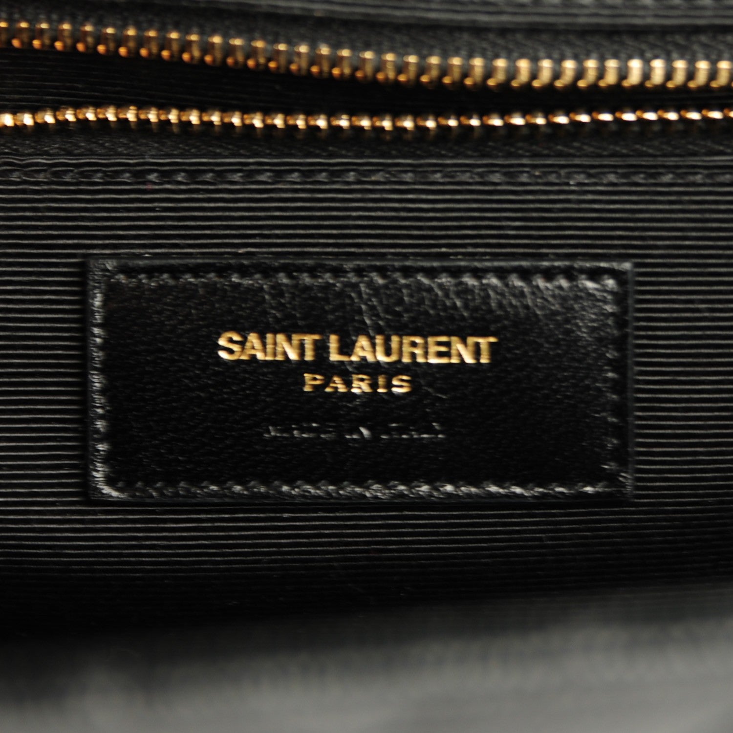 Saint Laurent Grain De Poudre Matelasse Chevron Large Monogram Satchel Black 7 of 8
