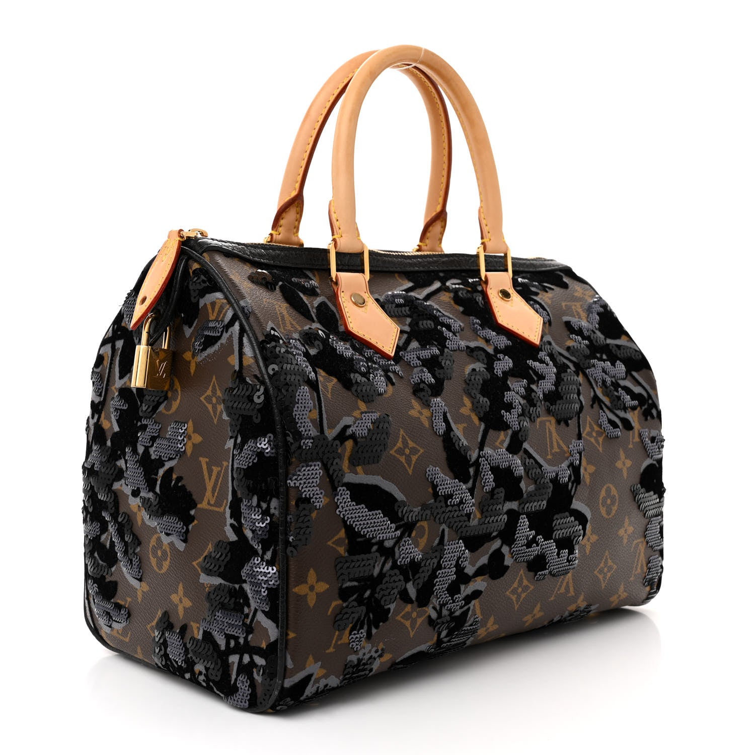 Louis Vuitton Monogram Fleur De Jais Sequins Speedy 30 3 of 14