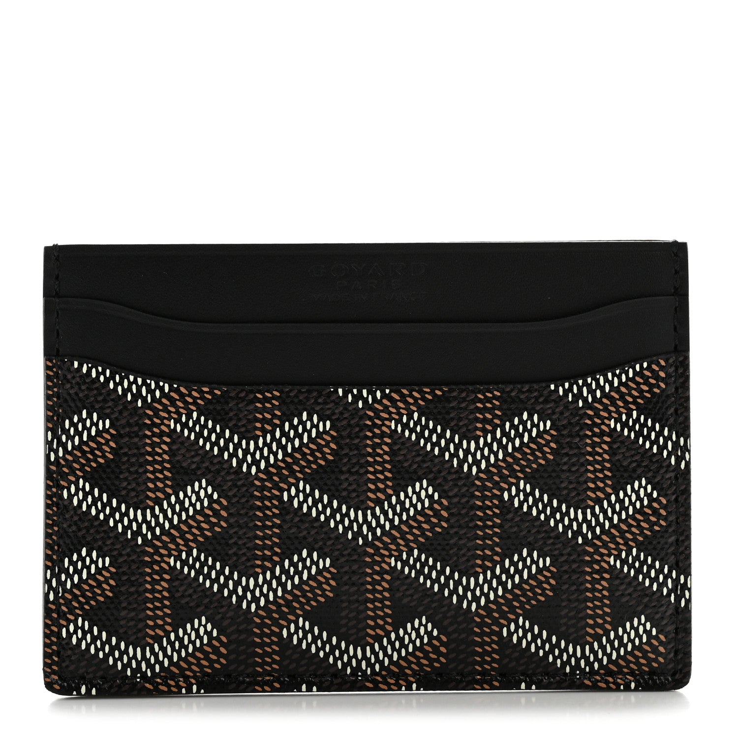 Goyard Goyardine Saint Sulpice Card Holder Black Black 1 of 8