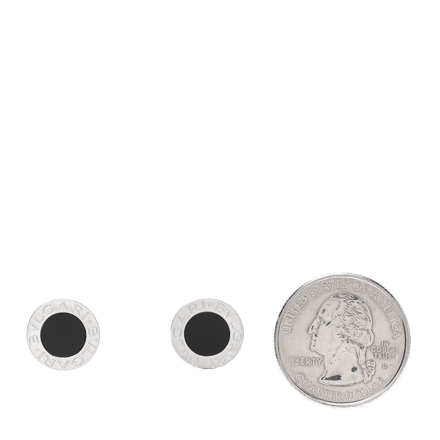 Bulgari 18K White Gold Black Onyx BVLGARI BVLGARI Stud Earrings 2 of 4