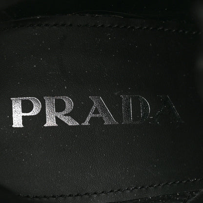 Prada Spazzolato Re-Nylon Metal Triangle Logo 110mm Ankle Boots 40 Black 6 of 14