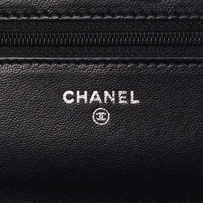 Chanel Lambskin Quilted Boy Wallet On Chain WOC Black 6 of 10