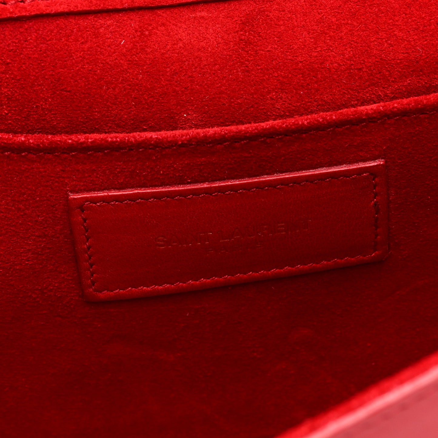 Calfskin Classic Y Ligne Clutch Red