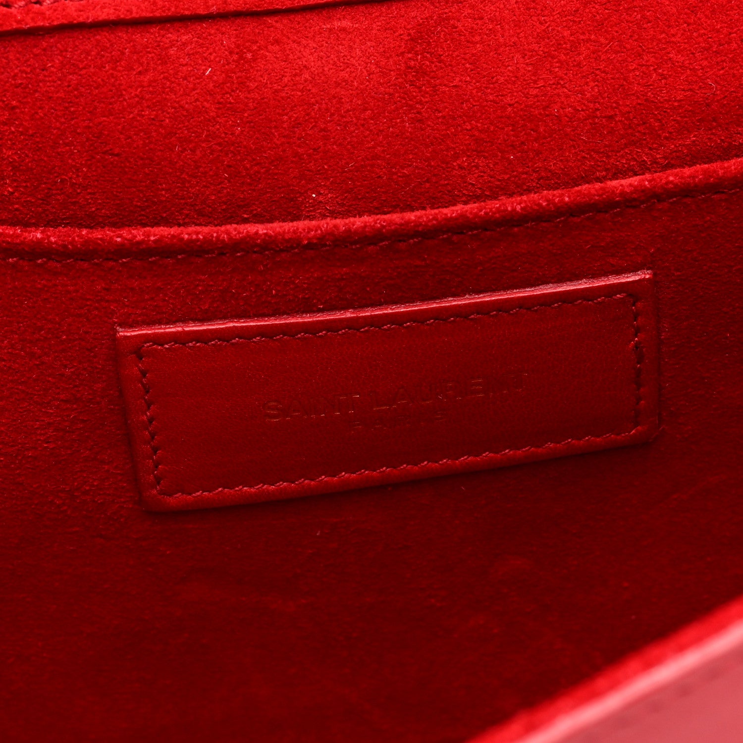 Saint Laurent Calfskin Classic Y Ligne Clutch Red 6 of 6