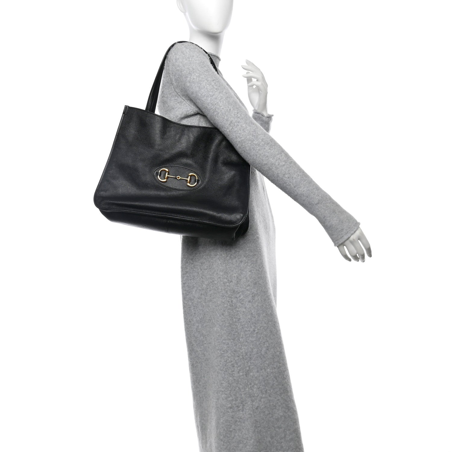 Gucci New Sakai Calfskin Lux Horsebit 1955 Tote Bag Black 2 of 14