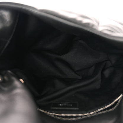 Saint Laurent Lambskin Quilted Medium Loulou Puffer Monogram Chain Satchel Black 5 of 10
