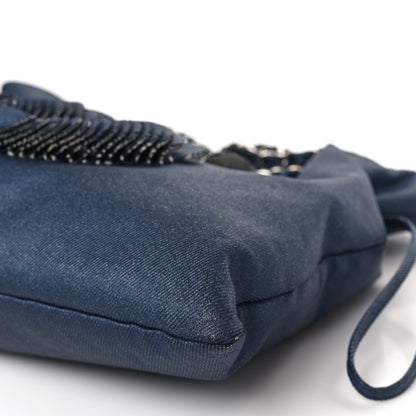 Chanel Denim Small CC Discus Tote Blue 9 of 10