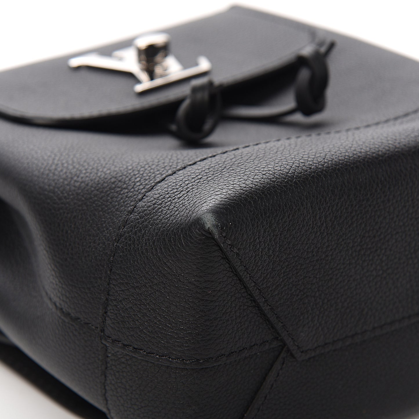 Calfskin Lockme Backpack Black