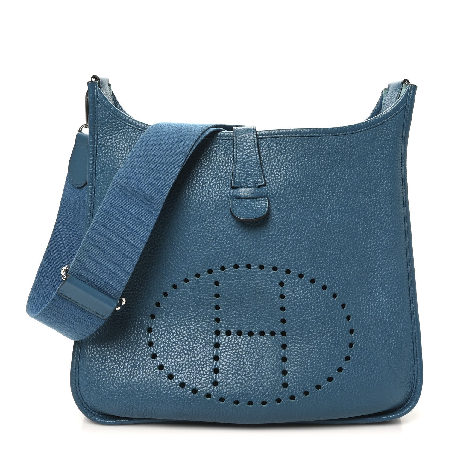 Hermes Taurillon Clemence Evelyne III GM Bleu Izmir 1 of 10