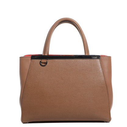 Fendi Vitello Elite Petite 2Jours Tote Orzo Papavero 1 of 12