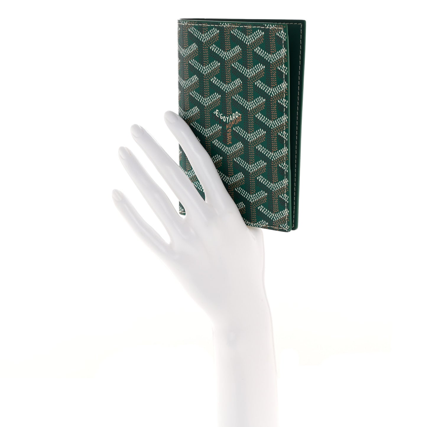 Goyardine Passport Wallet Green