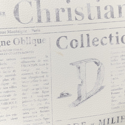 Christian Dior X DANIEL ARSHAM Grained Calfskin Newspaper Wristlet White 7 of 7